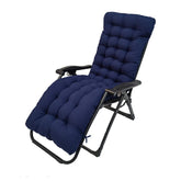 Shapeazy front view navy blue lounger cushion showing full-length support and comfort