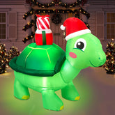 Shappy front view inflatable turtle showing cheerful design and holiday curb appeal