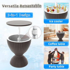 SHAREWIN hidden 8-gallon cooler full of ice and drinks keeping beverages chilled