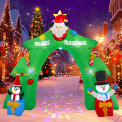 SHDEJTG front view of full arch showcasing festive curb appeal