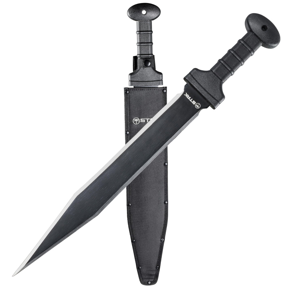 Sheffield Meridius front view showing full sword and sheath for reliable field carry