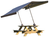 ShelterLogic front view of assembled canopy showing coverage and stability