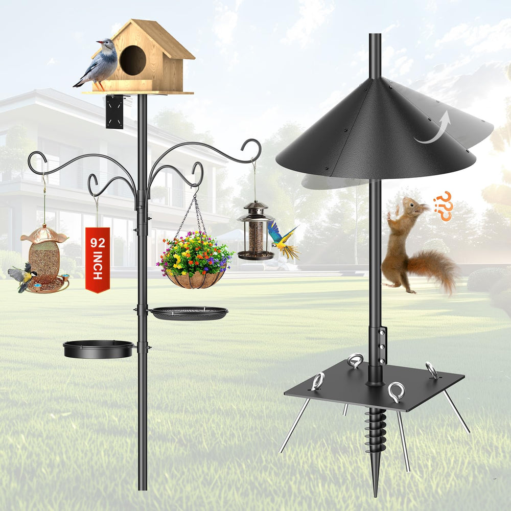 SHIJING front view assembled feeder pole showing stable setup and capacity