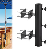 Shimeyao clamp front view mounted on deck rail showing secure hold