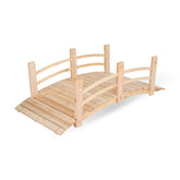 Shine Company front view of cedar garden bridge showing natural finish and appeal
