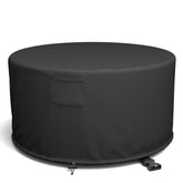 SHINESTAR front view of 50" cover protecting a round fire pit — durable weather protection