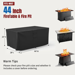 SHINESTAR side profile draped over fire pit table for full coverage benefit