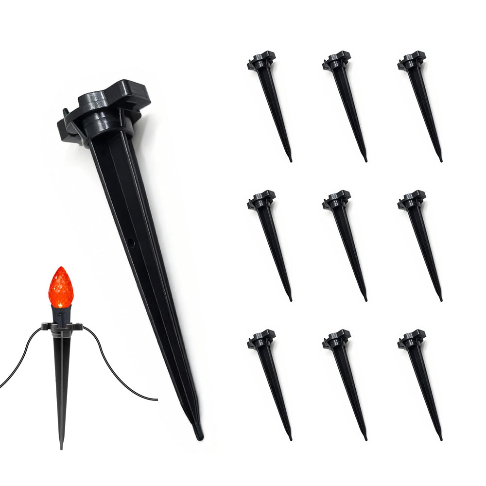 ShineU front pack of 200 stakes showing quantity and black finish for large displays