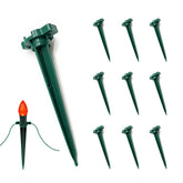 ShineU front view of 200 green stakes showing full kit and quick coverage