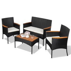 Shintenchi full set front view showing seating and table, durable outdoor comfort