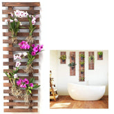 ShopLaLa front view of wooden wall planter showing vertical display benefit