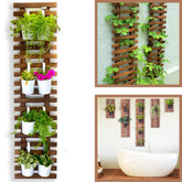 ShopLaLa front view of wooden trellis showing clean vertical support and attractive look