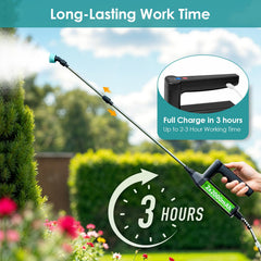 SideKing telescopic wand extended for reaching tall or deep plants