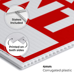 Sigo Signs metal H-stake inserted into ground for fast, tool-free installation