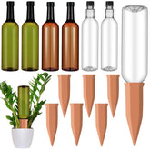SiliFine front view of six spikes and bottles showing complete watering set benefits