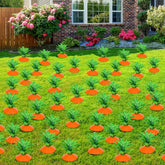 Silipull front view of full carrot stake pack, quick festive lawn update