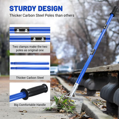 SILKPE adjustable handle extended to 52 inches for improved leverage and reach