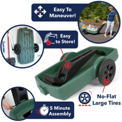 Simplay3 low 4-inch bed filled with mulch keeps loads contained