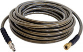 SIMPSON front view of 100ft hose showing length and connectors, durable reach benefit
