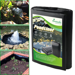 Sinimaka pond liner front folded showing size and easy handling benefit