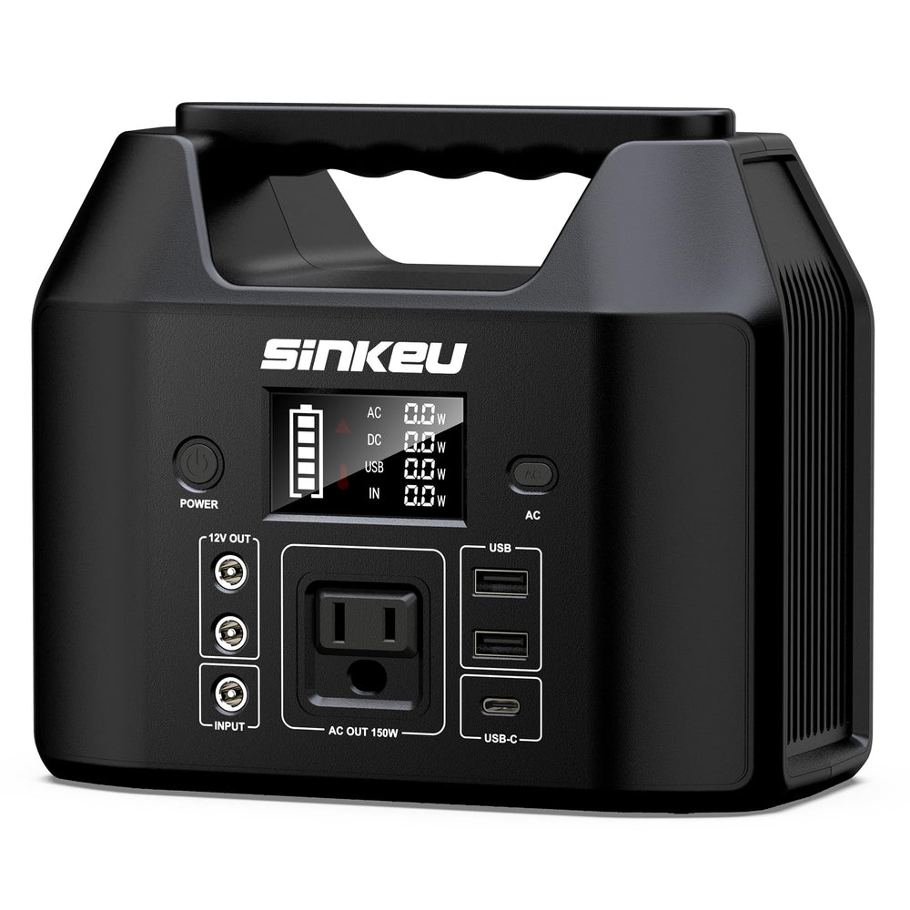 SinKeu front view of portable power station showing compact design and portability