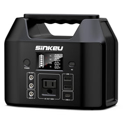 SinKeu front view of portable power station showing compact design and portability