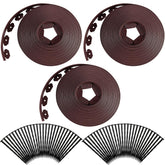 Sintuff front packaging showing three brown rolls and included spikes for quick installation