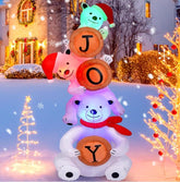 Sizonjoy polar bear front view showing festive pose and curb appeal
