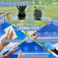 Skewo acrylic edge detail demonstrating sturdy transparent material and clean look
