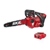 SKIL top-handle chainsaw front angle showing compact design and balance benefit