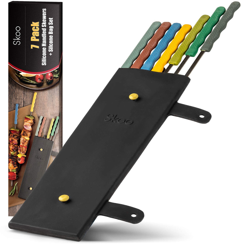 Skoo skewers set front packaging showing contents and benefits