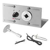 Skyflame stainless steel face plate mounted for clean professional finish and durability