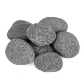 Skyflame front view of 10 lb bag showing natural lava rocks and size