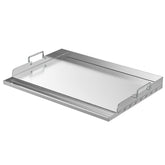 Skyflame front view griddle plate showing full cooking surface for larger batches