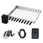 Skyflame front view on grill showing full skewer set and stable placement