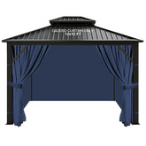 slashome blue front packaging showing four-panel gazebo curtains, clear product presentation and protection