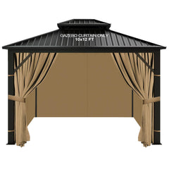 slashome front packaging of gazebo curtains shows product and benefits
