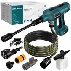 SLENJADFIN front view showing compact cordless body and ergonomic grip for easy handling