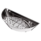 Slow 'N Sear front view showing durable stainless steel and secure fit benefit