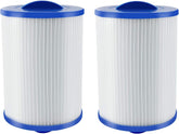 SLSM front view of filter showing pleated Dacron media for better debris capture