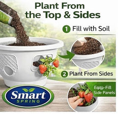 smart spring close-up of side planting ports showing easy multi-plant capacity