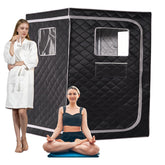Smartmak full-size sauna front view showing tent and entrance for easy access