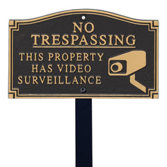 SmartSign front plaque view showing clear video surveillance message and quick deterrent benefit