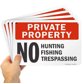SmartSign front view showing clear private property message for easy deterrence