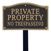 SmartSign front view of plaque showing bold Private Property lettering for clear deterrence