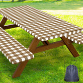 Smiry front view of 6ft picnic table cover showing full fit and aesthetic benefit
