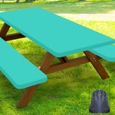 Smiry front view table cover on 8 ft table showing neat fit and protection