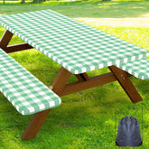 Smiry full picnic table cover set displayed on 8ft table, protects surfaces