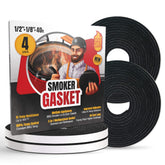 Smoker Chef front view of four black gasket rolls showing full kit benefits