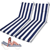 SmoothNovelty front view of striped cushions showing coordinated design and curb appeal